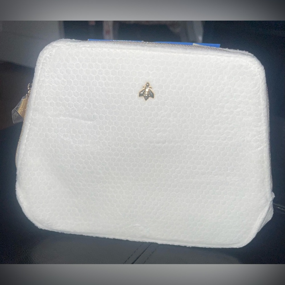 Guerlain White Velour Cosmetic Pouch